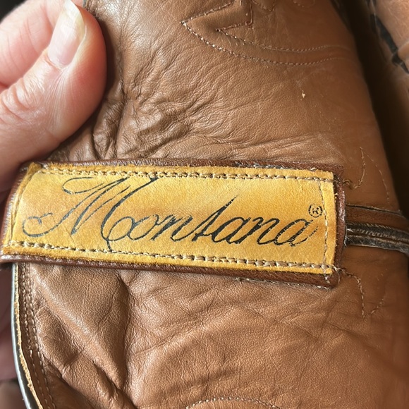 Men’s Montana Genuine Lizard Skin Cowboy Western Boots Size 10 - Picture 7 of 12